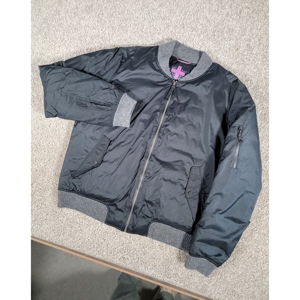 Mountain Hardwear Jacket Womens Small Dark Gray Goose Down Bomber Puffer Outdoor